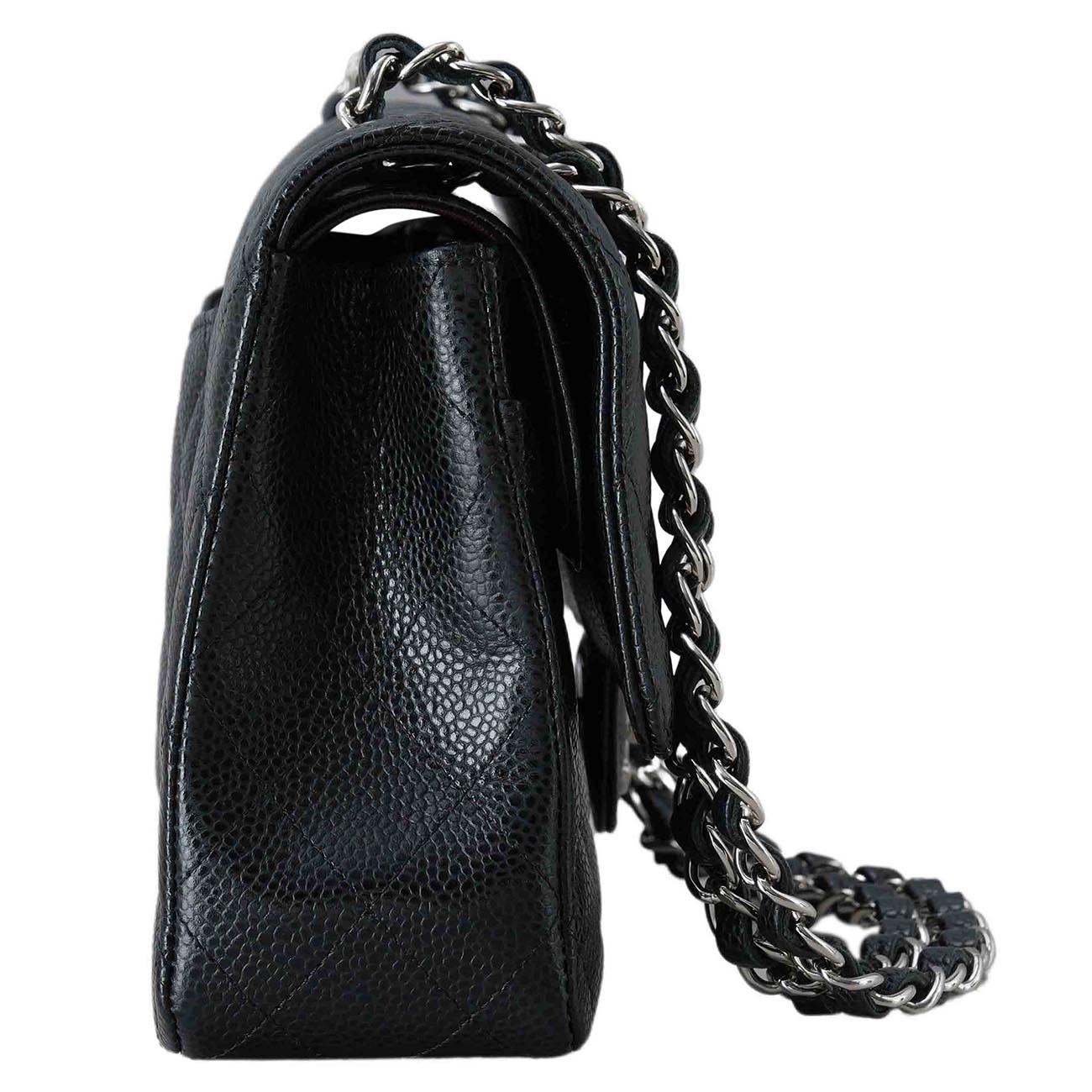 CHANEL(USED)샤넬 A01112 캐비어 클래식 미듐 플랩백